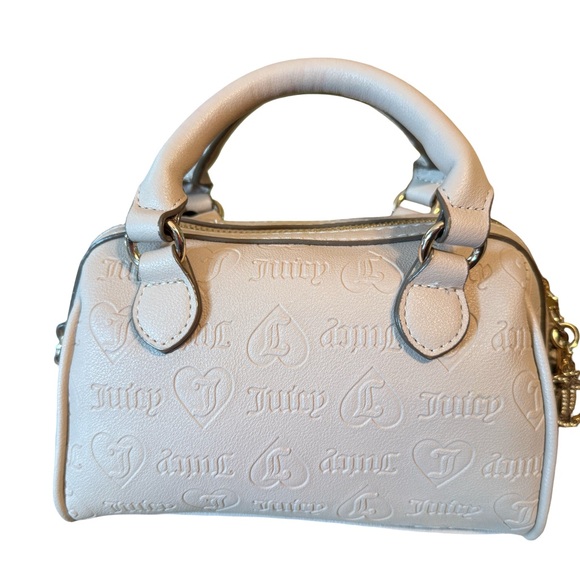Juicy Couture NWT Taupe Semi Charmed Satchel Crossbody Bag & Bag Charm (P194) - Picture 2 of 9